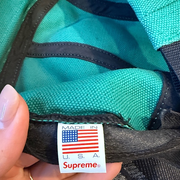 Supreme Washed Canvas Green Twill Camp Cap Five Panel Adjustable Collectable 13 - Picture 4 of 8